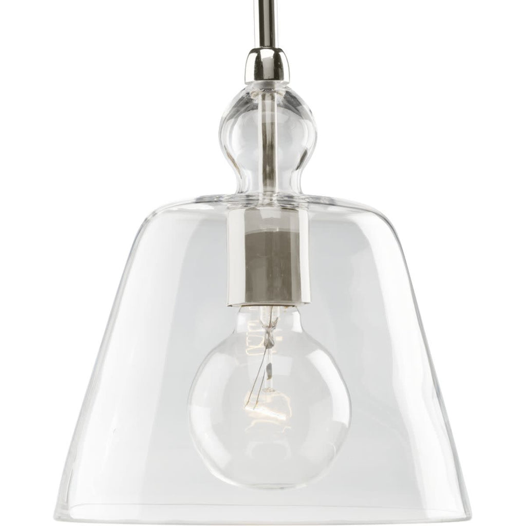 Progress Lighting Finn Collection 1-Light Matte Black Etched White Glass Global Pendant Light