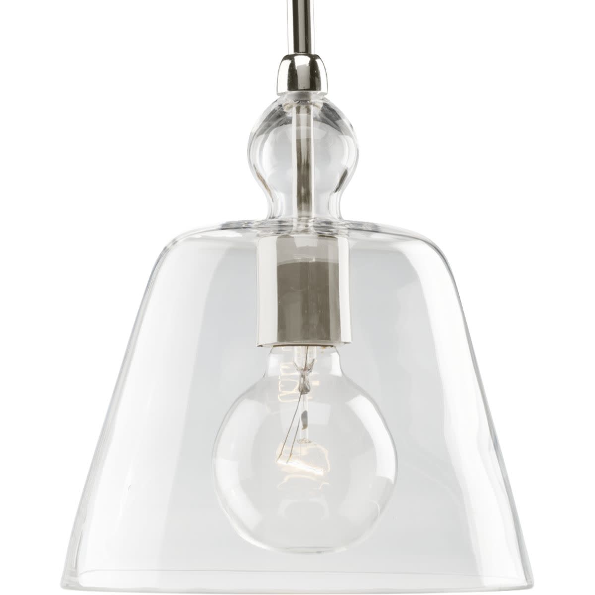 Progress Lighting Finn Collection 1-Light Matte Black Etched White Glass Global Pendant Light