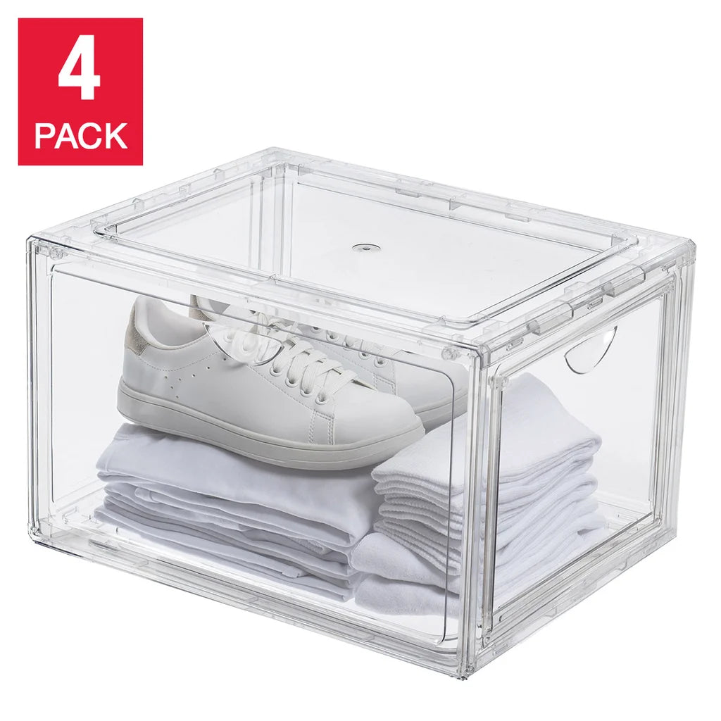 Kirkland Stackable Shoe Box & Organizer 4 Pack