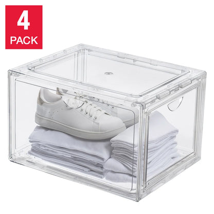 Kirkland Stackable Shoe Box & Organizer 4 Pack