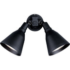 Progress Lighting P5203 2 Light Dual Head Flood Light with Metal Adjustable Shades Black