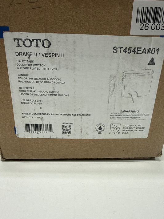 TOTO ST454EA Drake II 1.28 GPF Toilet Tank Only - Left Hand Lever