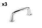 3 x Kane 3 in. (76mm) Classic Polished Chrome Arch Cabinet Pull - *Tools Hardware & Misc