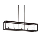 Anna 38.5" Linear 5-light Metal/Glass LED Pendant