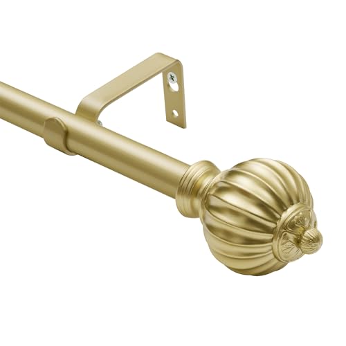 UTOPIA ALLEY Wall Mounted 3/4 Inch Curtain Rod Windows 28 to 48 Inch, Adjustable Drapery Rods, Gold Curtain Rods, Tapestry Poles (Nickel, 28"-48")