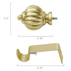 UTOPIA ALLEY Wall Mounted 3/4 Inch Curtain Rod Windows 28 to 48 Inch, Adjustable Drapery Rods, Gold Curtain Rods, Tapestry Poles (Nickel, 28"-48")