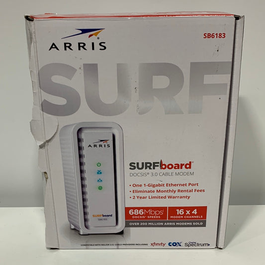 ARRIS SURFboard SB6183 DOCSIS 3.0 Cable Modem - White