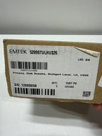 EMTEK Disk Rosette Privacy Set with Matching Finish Stuttgart Lever - Choice of Left/Right Handing and 7 Finishes - 5209STULHUS26 - Left Handed (LH) - Polished Chrome (US26)