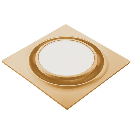 See Desc Aero Pure Designer Series 80 CFM 0.3 Sone Ceiling Mounted Energy Star Certified Bath Fan with LED Lighting and Round on Square Design