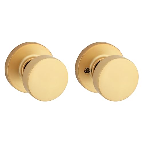 Kwikset 720Pskrdt Pismo Passage Door Knob Set - Brass