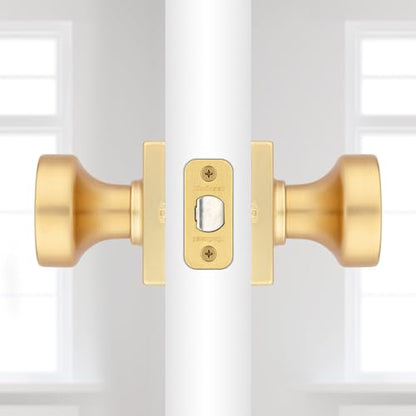 Kwikset 720Psksqt Pismo Passage Door Knob Set - Brass