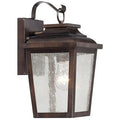 The Great Outdoors Irvington Manor 1 Light Wall Mount in Chelesa Bronze Finish with Clear Glass