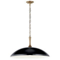 Kichler Delarosa 1-Light Pendant, Updated Traditional Light in Black and Champagne Bronze