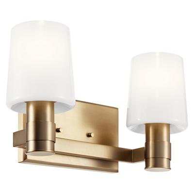 Kichler Lighting Adani 14 Inch 2 Light Bath Vanity Light Adani - 55175CPZ - Modern Contemporary