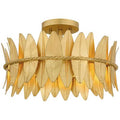 Quoizel Liza 3-Light Gold Leaf Semi-Flush Mount Light