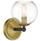 Kearney Park 4-Light Black and Soft Brass Candlestick Chandelier