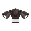 Savoy Lighting Assets 4-FLOOD-MS-A2-3000K-BZ Outdoor Flood Light with Motion Sensor Covers 270°, Integrated LED 2-Light 44 Total Watts, 7" H x 8" W, Bronze
