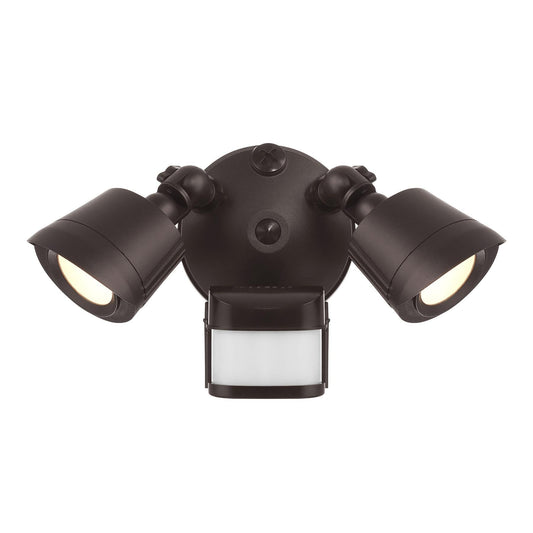 Savoy Lighting Assets 4-FLOOD-MS-A2-3000K-BZ Outdoor Flood Light with Motion Sensor Covers 270°, Integrated LED 2-Light 44 Total Watts, 7" H x 8" W, Bronze