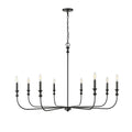 Millennium Lighting 29608 Savanne 8 Light 48 Wide Taper Candle Style Chandelier - Black