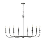Millennium Lighting 29608 Savanne 8 Light 48 Wide Taper Candle Style Chandelier - Black