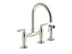 Kohler Edalyn by Studio McGee Two-Hole Bridge Kitchen Sink Faucet   K-28356-SN