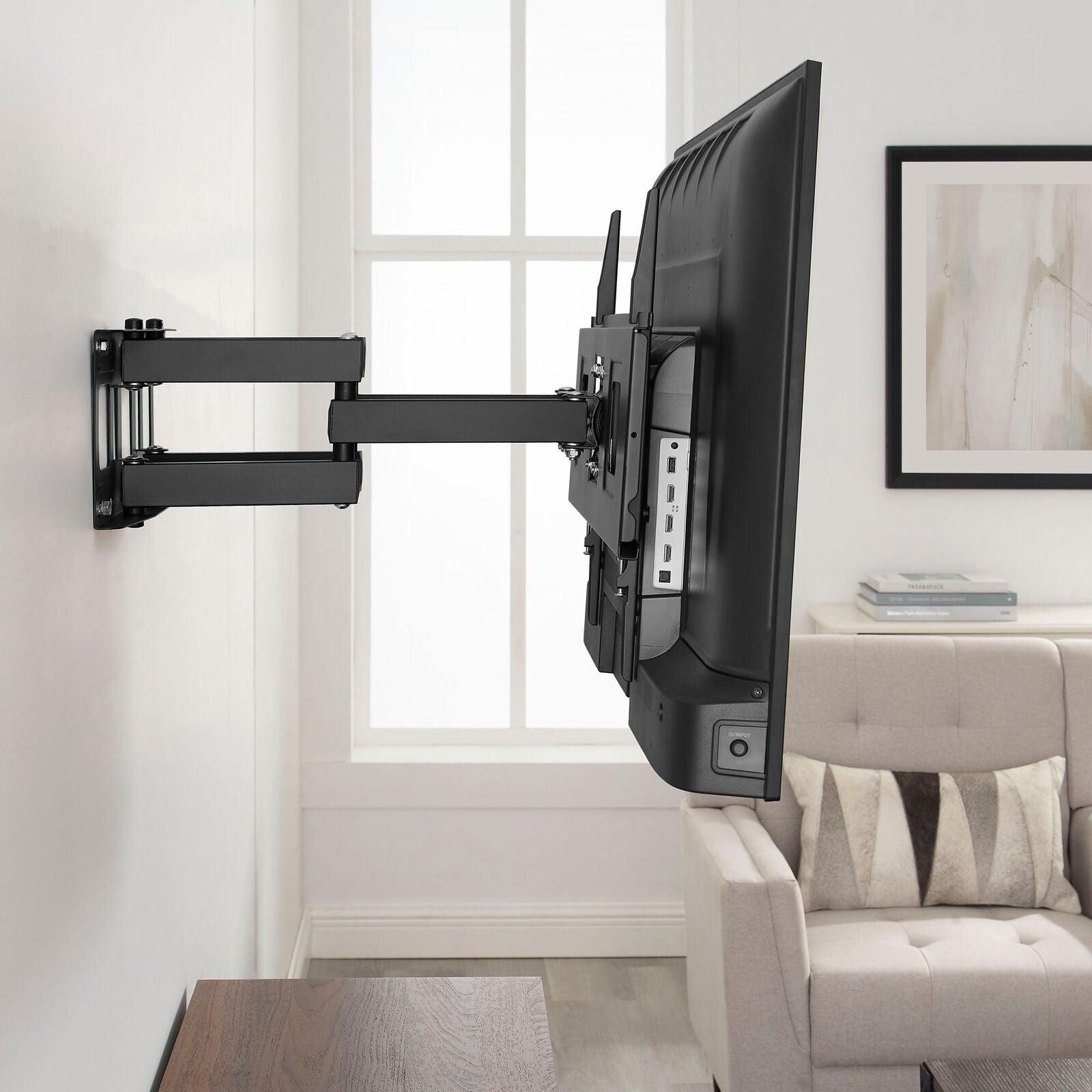 Best Buy Essentials - Full Motion TV Wall Mount for 47–84’’ TVs - Black - *TV & Home Theater