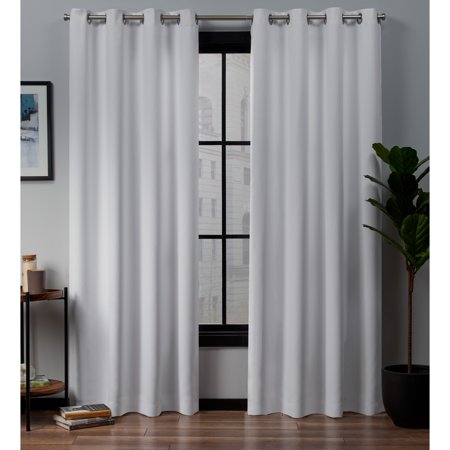 Exclusive Home Curtains Academy Total Blackout Grommet Top Curtain Panel Pair 52 X 84 White