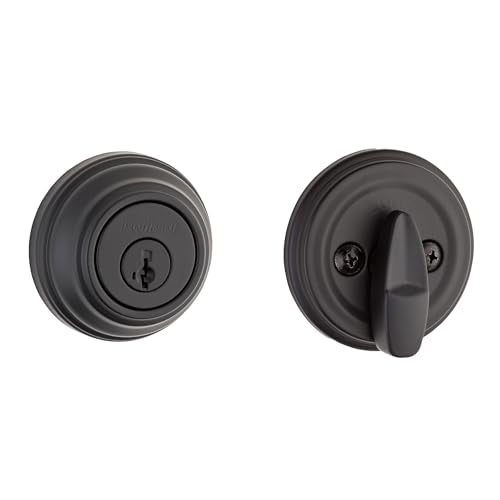 Kwikset 980-S.STRKP 980 Single Cylinder Keyed Entry Deadbolt with SmartKey Matte Black