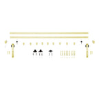 Scratch Miseno MBDH0005X120 120’’ Bent Strap Barn Door Hardware Kit Champagne Brass Sliding Door - *Tools Hardware &