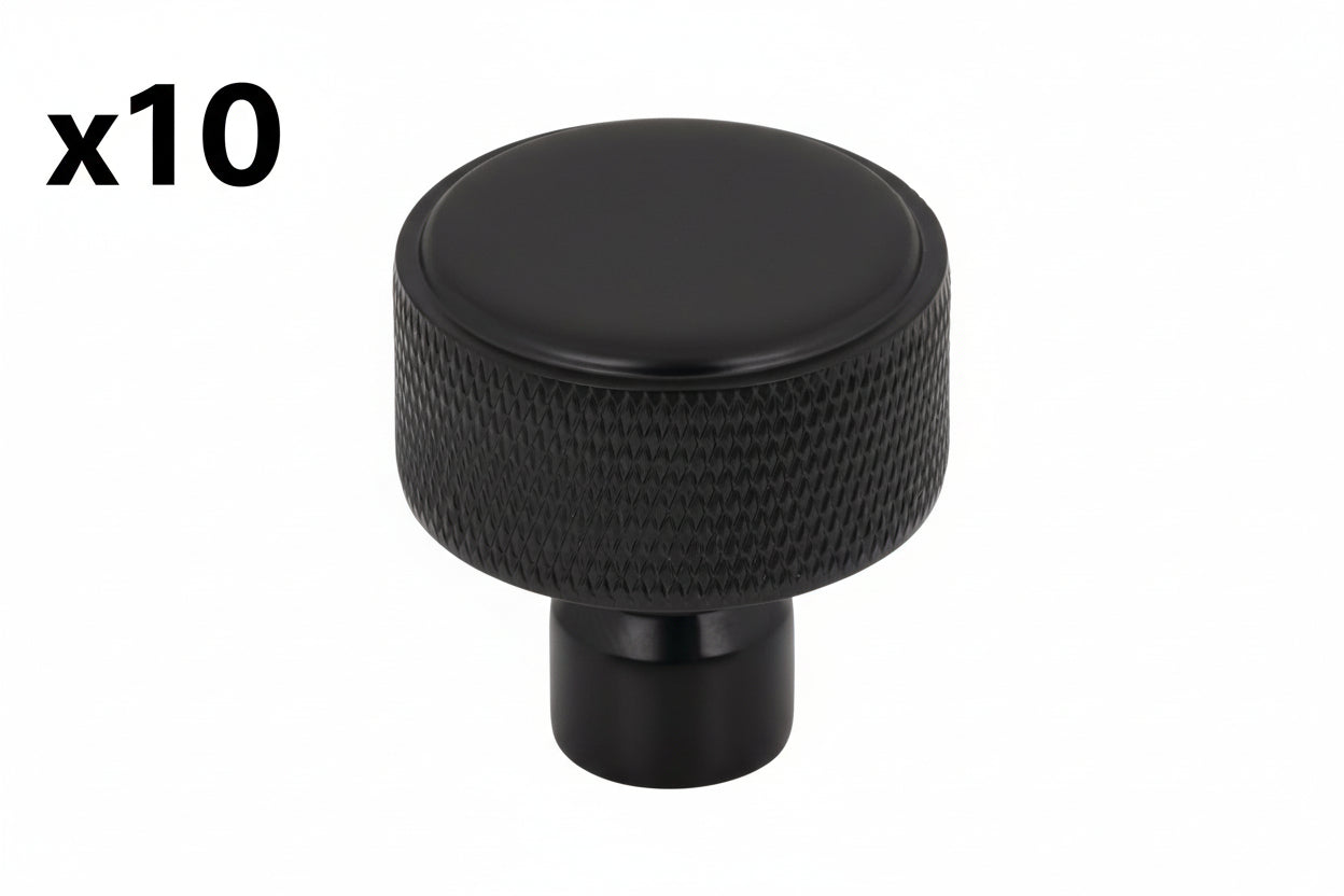 10 x Top Knobs TK3261 Garrison 1-1/4 Inch Mushroom Cabinet Knob Flat Black Cabinet Hardware Knobs Mushroom