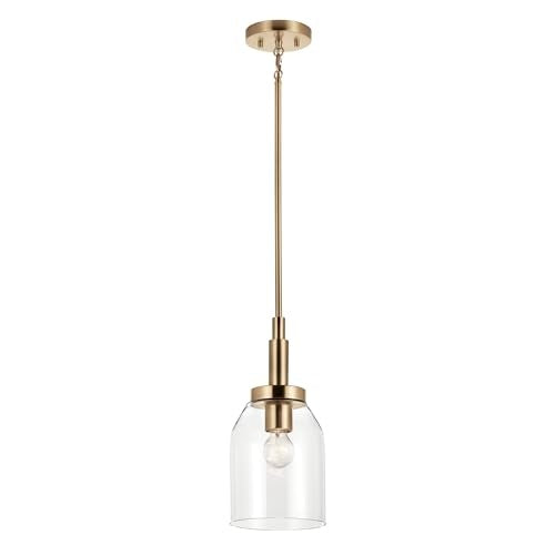 Champagne Bronze One Light Mini Pendant from the Madden Collection