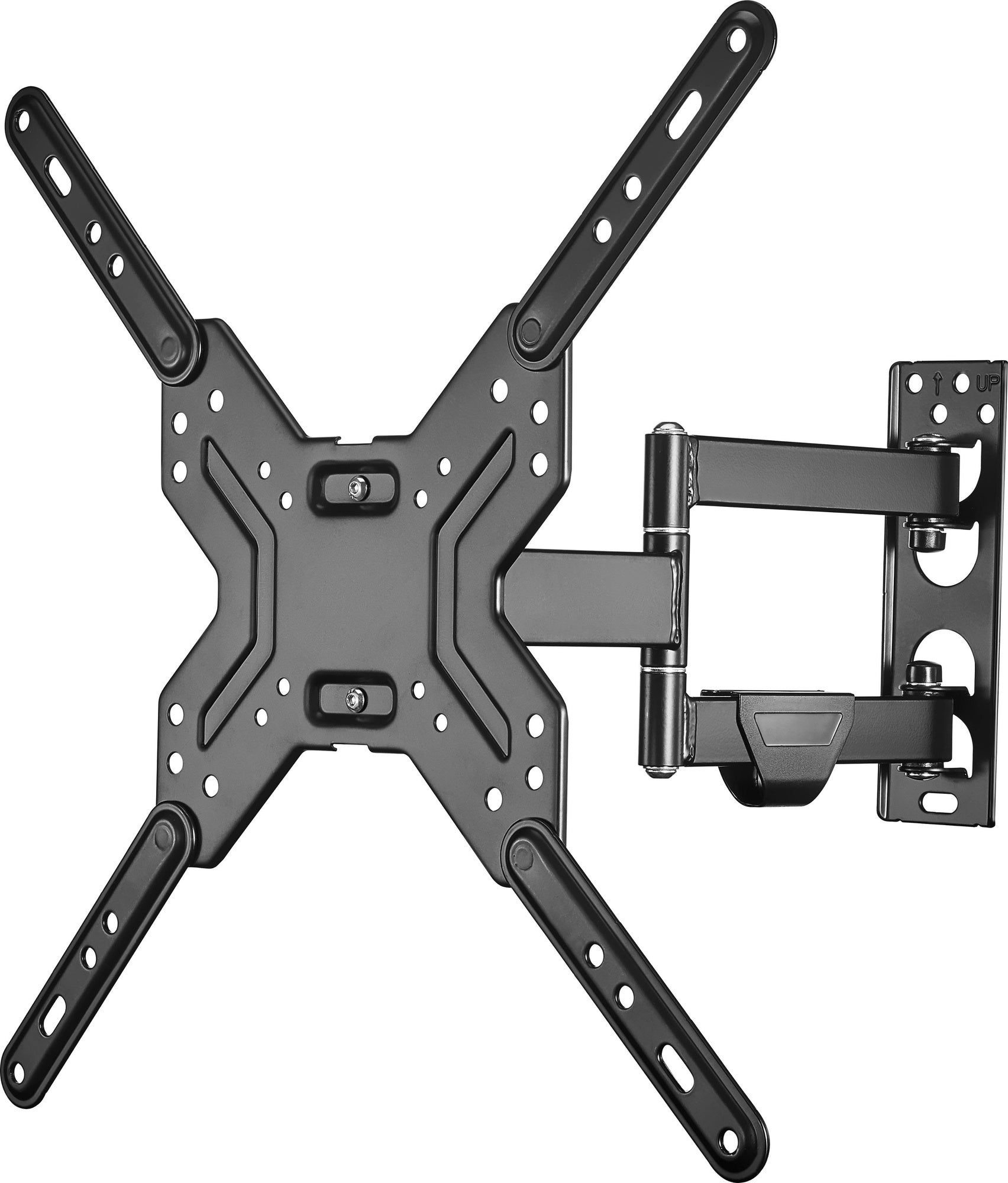 Best Buy Essentials - Full Motion TV Wall Mount for Most 19–50’’ TVs - Black - *TV & Home Theater