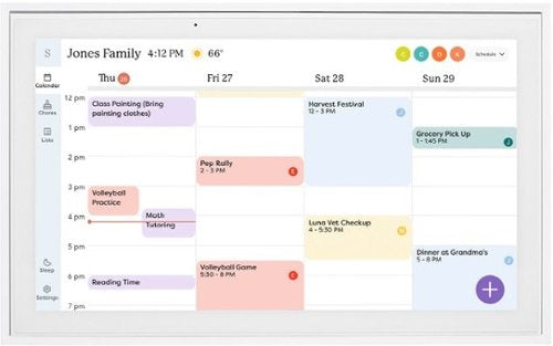 Skylight Calendar 15-inch Touchscreen Digital Calendar All-in-One Family Organizer and Chore Chart Wall Mount Included - White