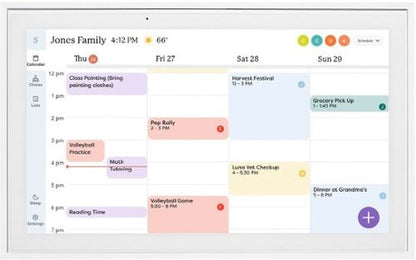 Skylight Calendar 15-inch Touchscreen Digital Calendar All-in-One Family Organizer and Chore Chart Wall Mount Included - White