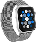 Insignia™ - Stainless Steel Mesh Band for Apple Watch 44mm 45mm 46mm Series 10 49mm SE Ultra and Ultra 2 49mm - Silver