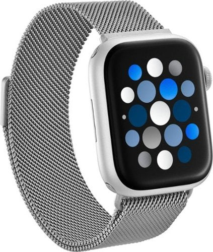 Insignia™ - Stainless Steel Mesh Band for Apple Watch 44mm 45mm 46mm Series 10 49mm SE Ultra and Ultra 2 49mm - Silver