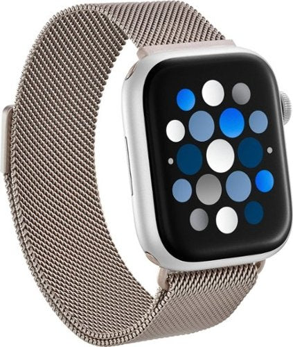 Insignia™ - Stainless Steel Mesh Band for Apple Watch 44mm 45mm 46mm Series 10 49mm SE Ultra and Ultra 2 49mm