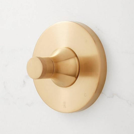 Signature Hardware SHLZTVKNOB Lentz KNOB HDL F/ TV TRIM Brushed Gold Faucet Accessories and Parts Shower Trim Parts Handle Parts