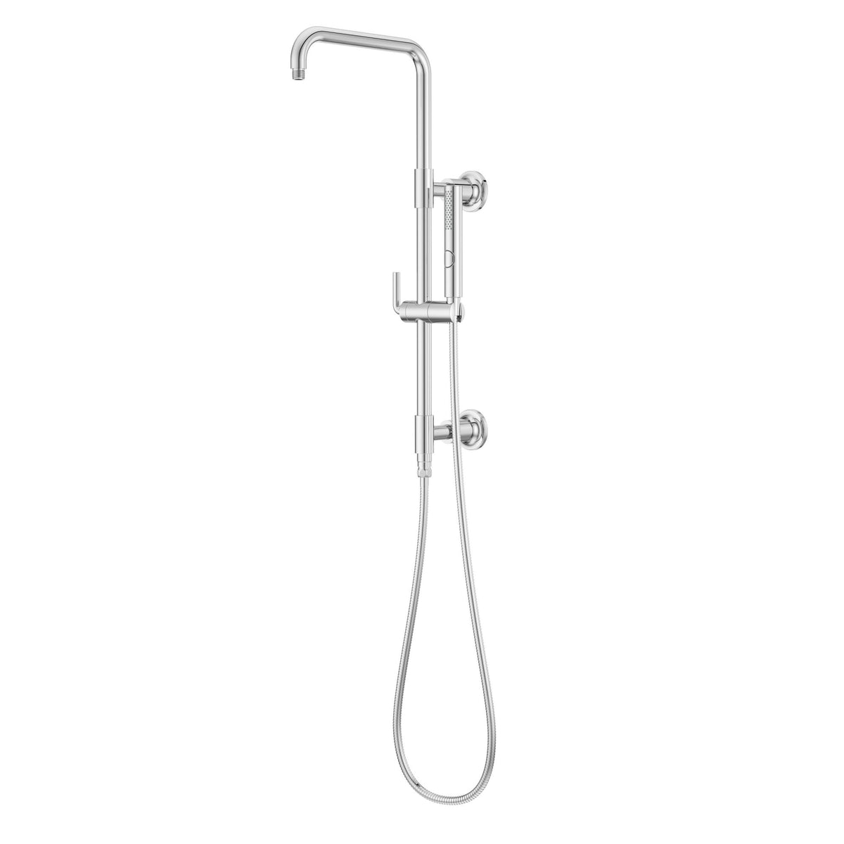 Pfister HSK-70SHW Modern Round Retrofit Shower with Hand Shower Slide Bar Shower Arm and Hose Polished Chrome