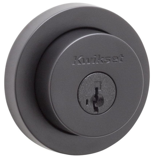 Kwikset 159RDT-S.STRKP Milan Double Cylinder Keyed Entry Deadbolt from The Signature Series Collection - Matte Black