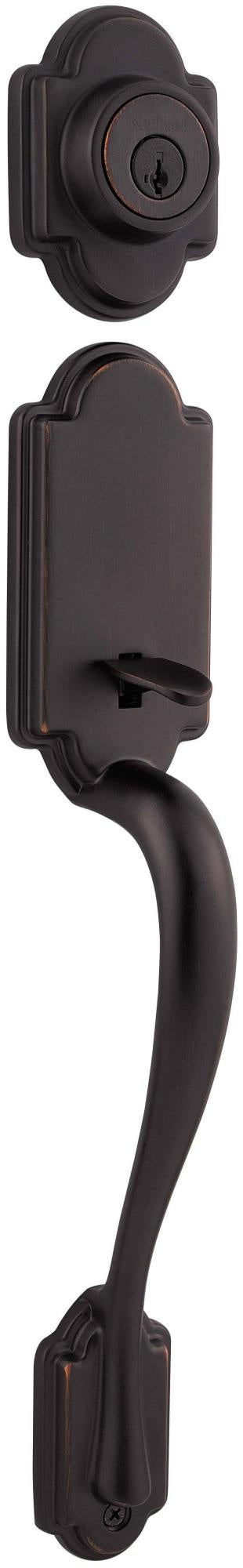 Kwikset 800ANLIP-S.STRKP Arlington Sectional Single Cylinder Keyed Entry Exterior Pack Handleset with SmartKey Venetian Bronze