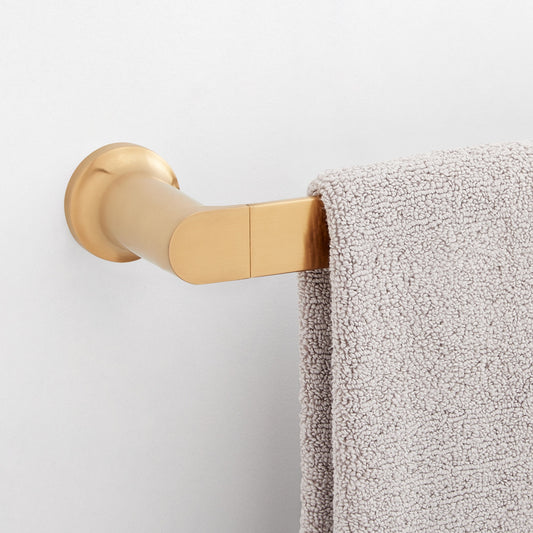 Signature Hardware 953657-18 Berwyn 18" Towel Bar Brushed Gold Bathroom Hardware
