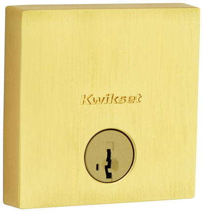 Kwikset 258SQT-S Downtown Low Profile Single Cylinder Deadbolt with SmartKey