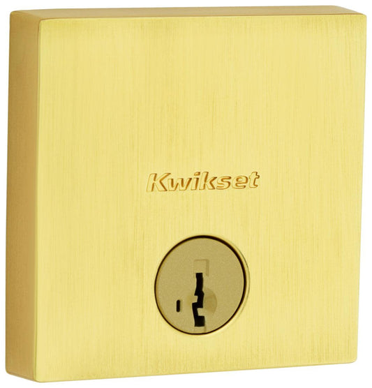 Kwikset 258SQT-S Downtown Low Profile Single Cylinder Deadbolt with SmartKey