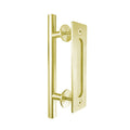 Miseno MBD5830 7" Long Center to Center Barn Door Handle/Pull Set - Champagne Brass