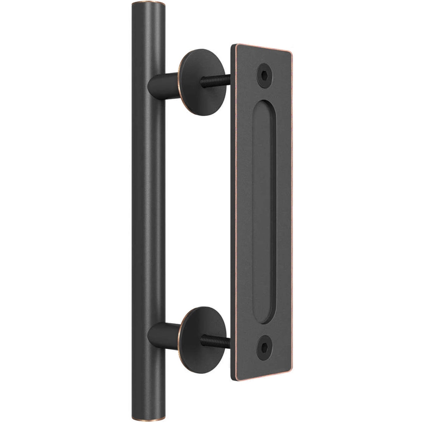 Miseno MBD5830 7" Long Center to Center Barn Door Handle/Pull Set - Oil Rubbed Bronze