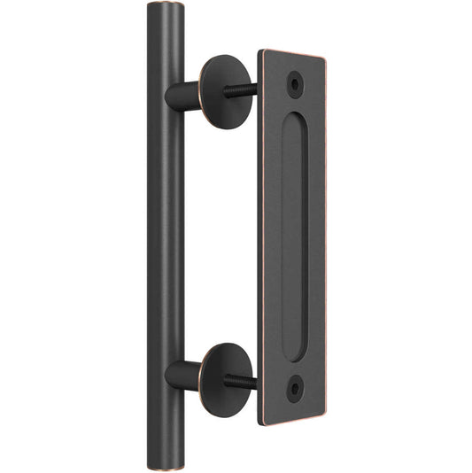 Miseno MBD5830 7" Long Center to Center Barn Door Handle/Pull Set - Oil Rubbed Bronze