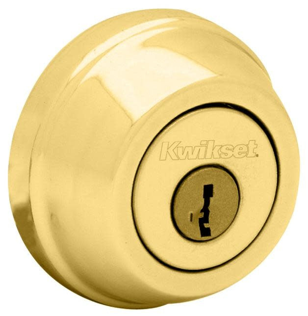 Kwikset 785-S.Strkp 780 Double Cylinder Keyed Entry Deadbolt - Brass