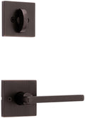 Kwikset 966HFLSQT.UNIV Halifax Lever Single Cylinder Interior Pack with Square Rose for Handlesets Venetian Bronze