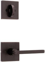 Kwikset 966HFLSQT.UNIV Halifax Lever Single Cylinder Interior Pack with Square Rose for Handlesets Venetian Bronze